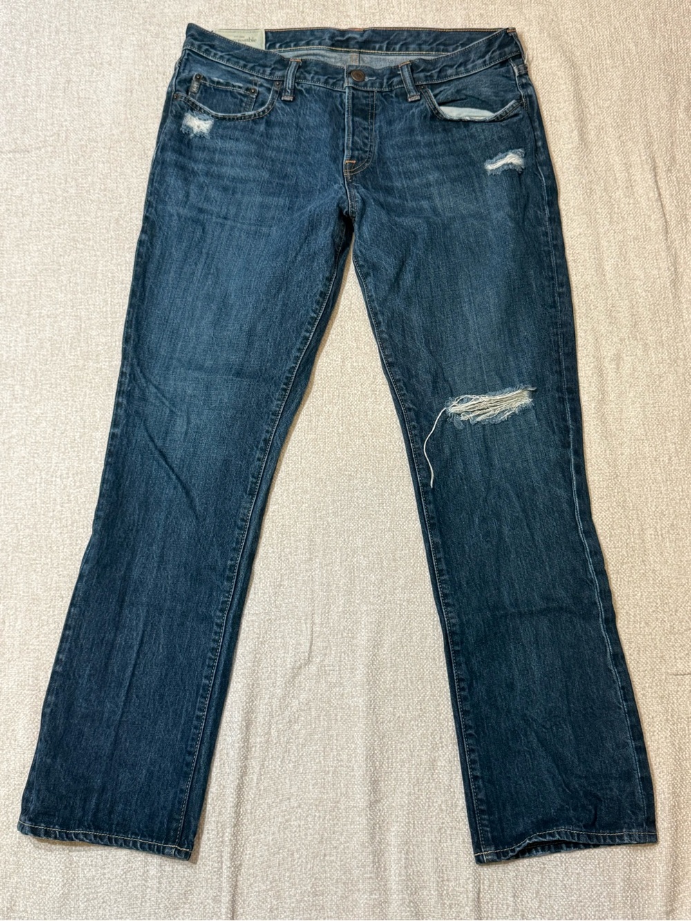 Abercrombie Fitch Jeans Mens 36x32 Bootcut Distressed Y2K Grunge Denim